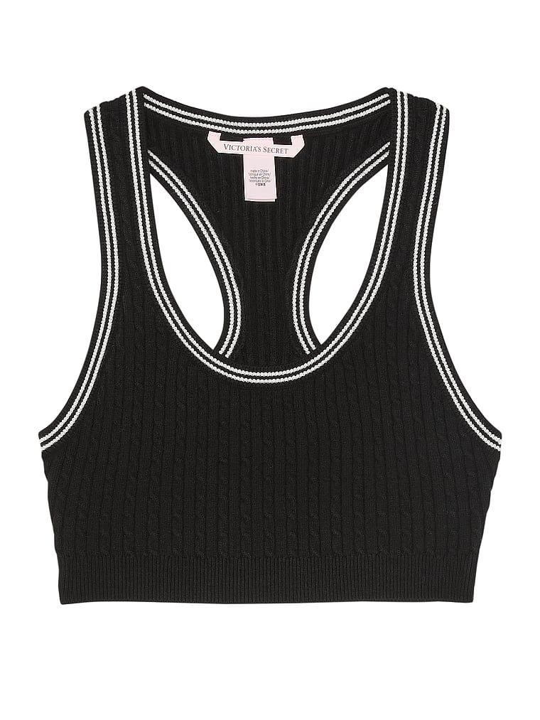 Victoria's Secret Biustonosz braletka top z dzianiny Luxe Cable-Knit
