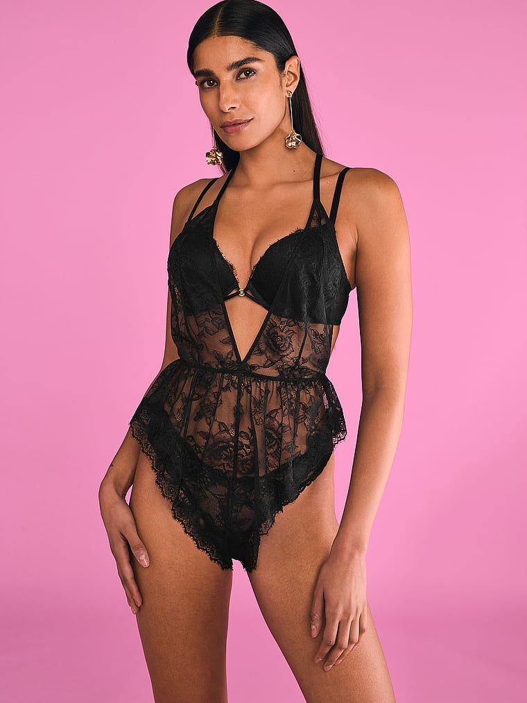 Victoria's Secret Kombinezon koronkowy Rose Lace