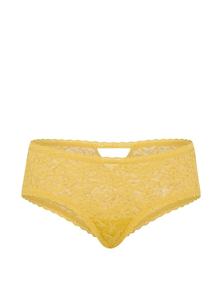 Majtki koronkowe Keyhole Cheeky. Produkt ma kolor żółty i pochodzi z kolekcji Lacie. 