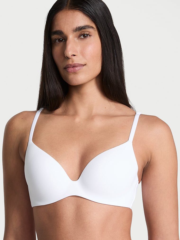 Biustonosz lekko usztywniany FlexFactor Demi. Produkt ma kolor biały i pochodzi z kolekcji Body by Victoria. 