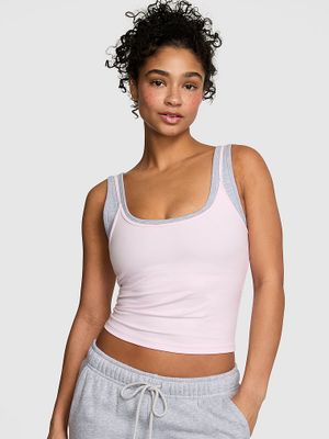 PINK Top All-Day Cotton Double Up