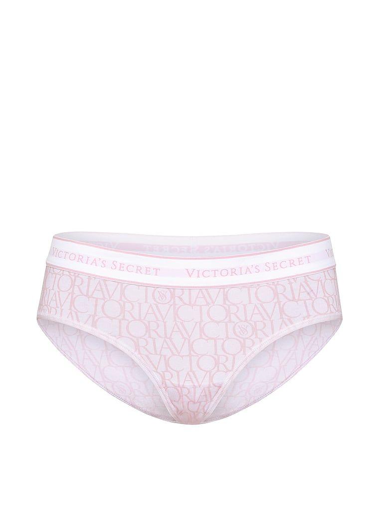 Majtki bawełniane z logo w talii Hiphugger. Produkt jest wzorzysty i pochodzi z kolekcji Cotton. 