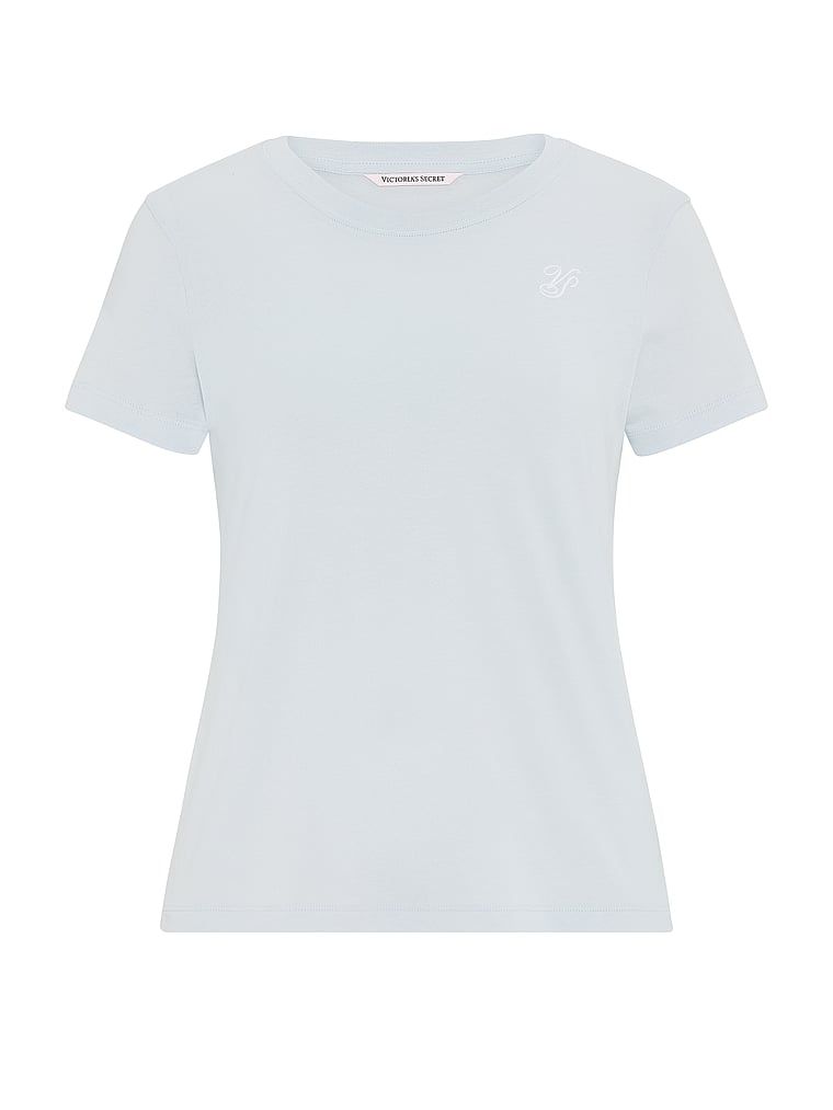 T-shirt bawełniany do spania Mix & Match. Produkt ma kolor niebieski i pochodzi z kolekcji Victoria's Secret. 