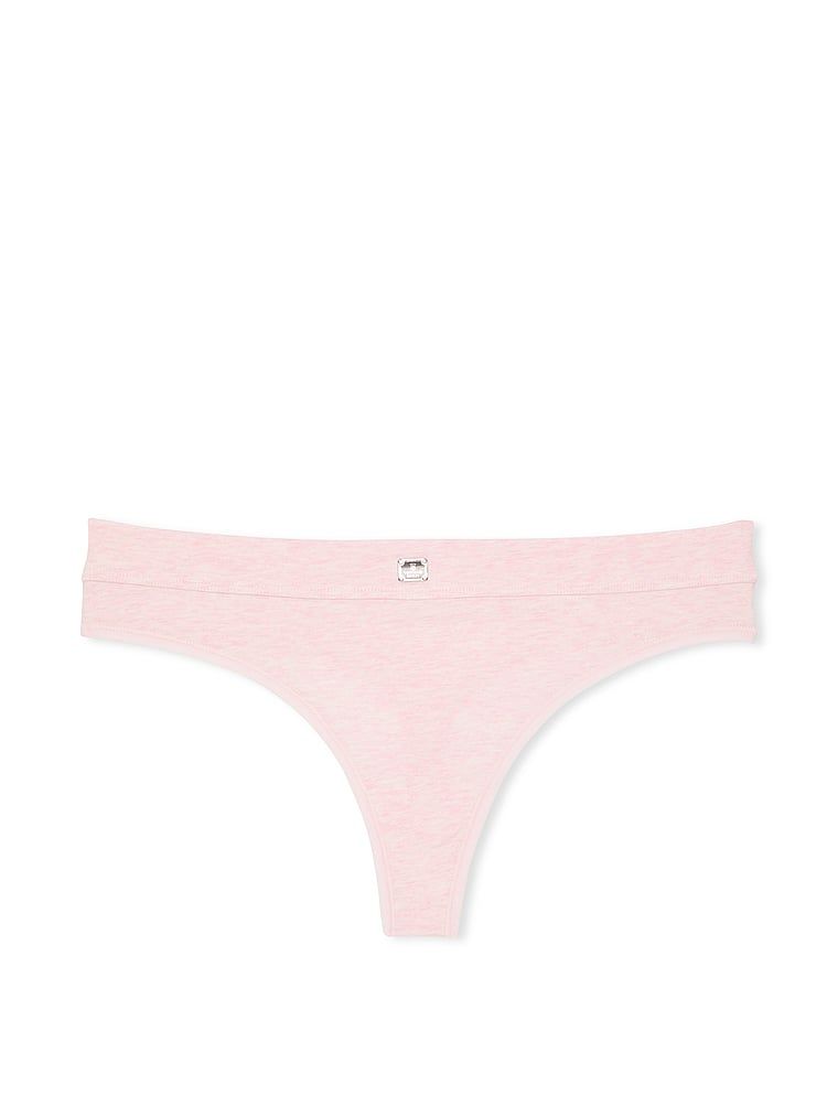 Stringi bawełniane z logo w talii Hardware. Produkt ma kolor różowy i pochodzi z kolekcji Cotton. 