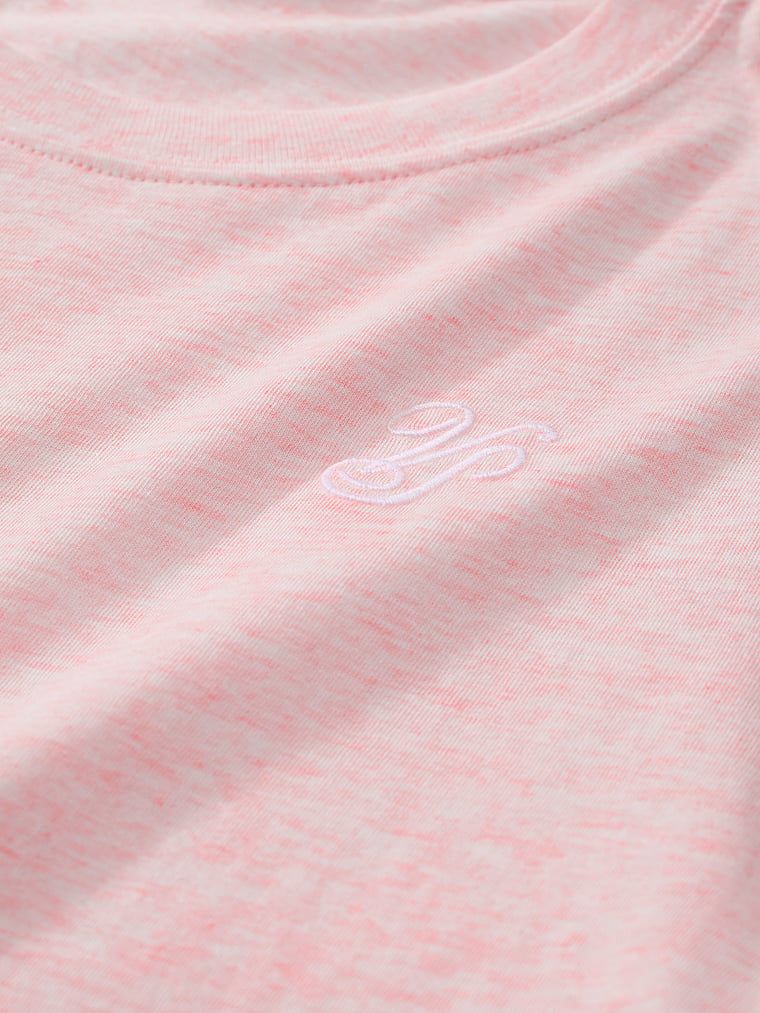 T-shirt bawełniany do spania Mix & Match. Produkt ma kolor różowy i pochodzi z kolekcji Victoria's Secret. 