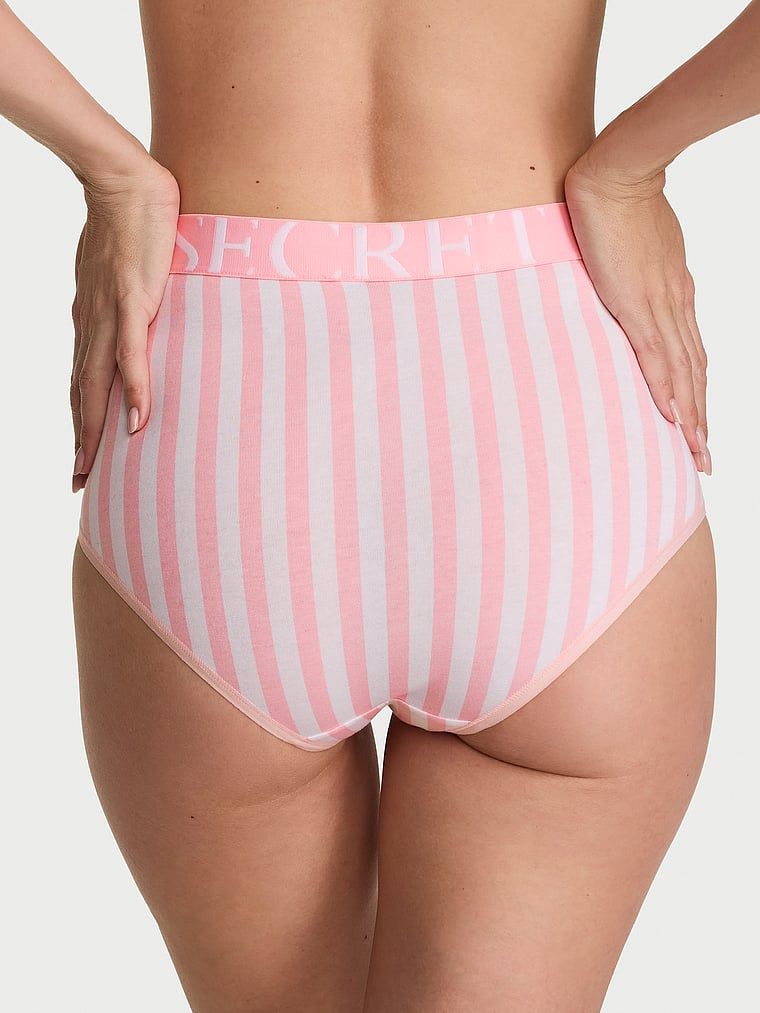 Cotton Majtki bawełniane z wysokim stanem Exploded Logo Brief