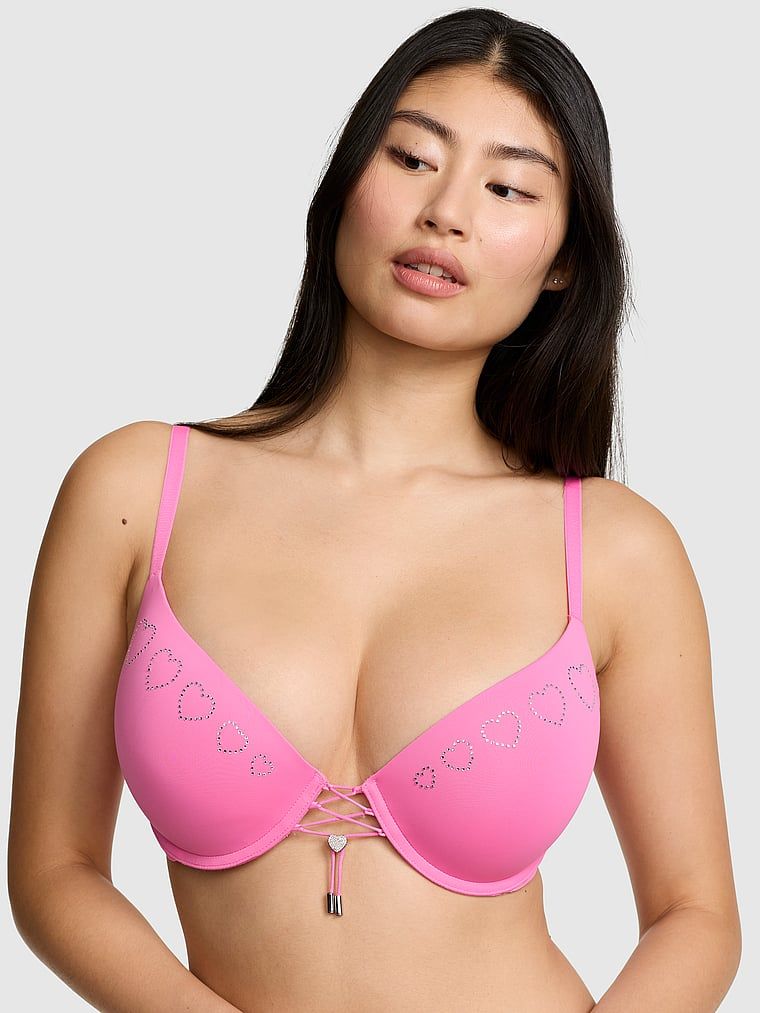 PINK Biustonosz push-up z regulowanym efektem uniesienia