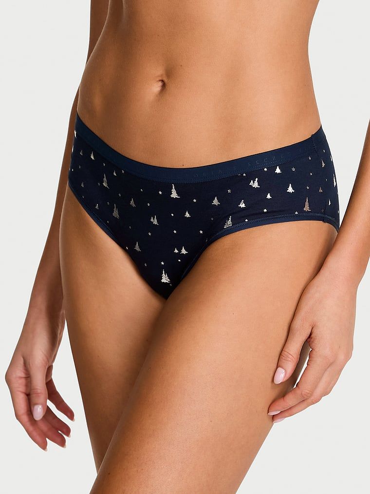 Majtki bawełniane Hiphugger. Produkt jest wzorzysty i pochodzi z kolekcji Victoria's Secret. 
