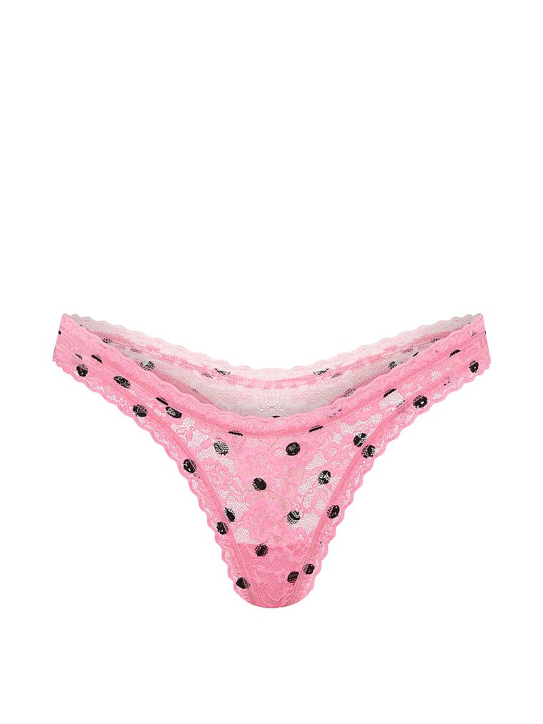 Stringi koronkowe Ultra-Mini Scoop. Produkt ma kolor druk i pochodzi z kolekcji Lacie. 