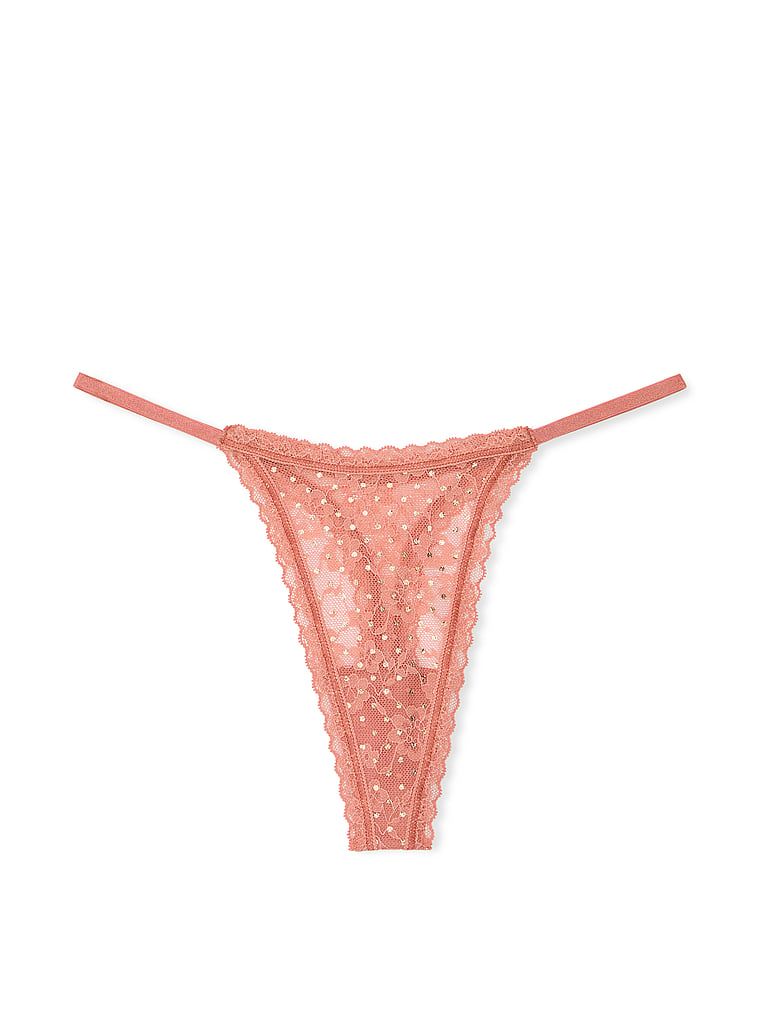 Stringi koronkowe Lace. Produkt jest wzorzysty i pochodzi z kolekcji Lacie. 