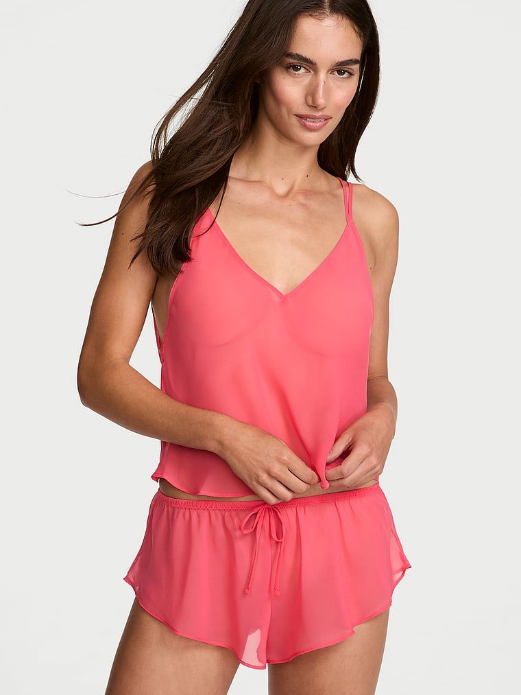 Victoria's Secret Spodenki z szyfonu do spania