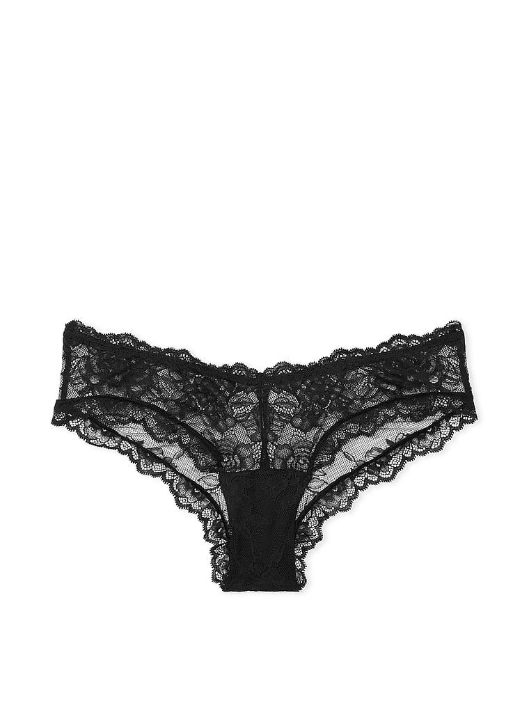 Majtki koronkowe z wysoko wyciętymi nogawkami Rose Lace Cheeky. Produkt ma kolor czarny i pochodzi z kolekcji Very Sexy. 