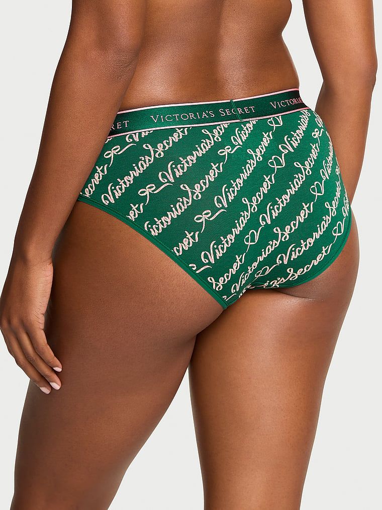 Majtki bawełniane z logo w talii Hiphugger. Produkt jest wzorzysty i pochodzi z kolekcji Cotton. 