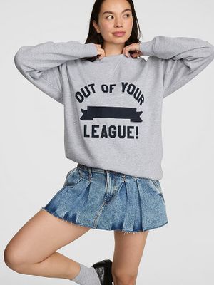 Oversize’owa bluza z okrągłym dekoltem Campus Fleece
