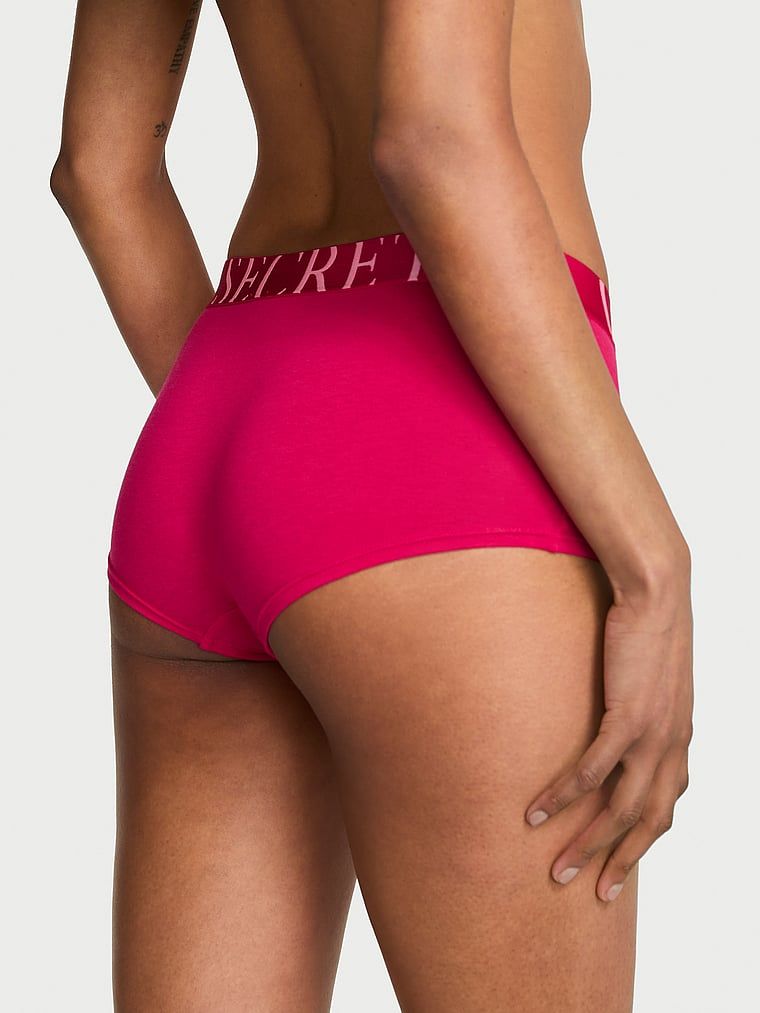Majtki bawełniane szorty Exploded Logo Boyshort. Produkt ma kolor różowy i pochodzi z kolekcji Cotton. 