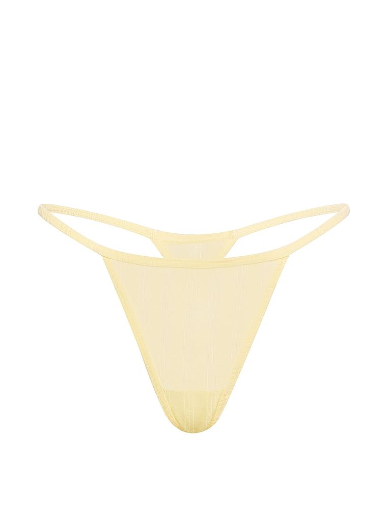 Stringi z modalu SoSoft Ultra-Fine. Produkt ma kolor żółty i pochodzi z kolekcji Victoria's Secret. 