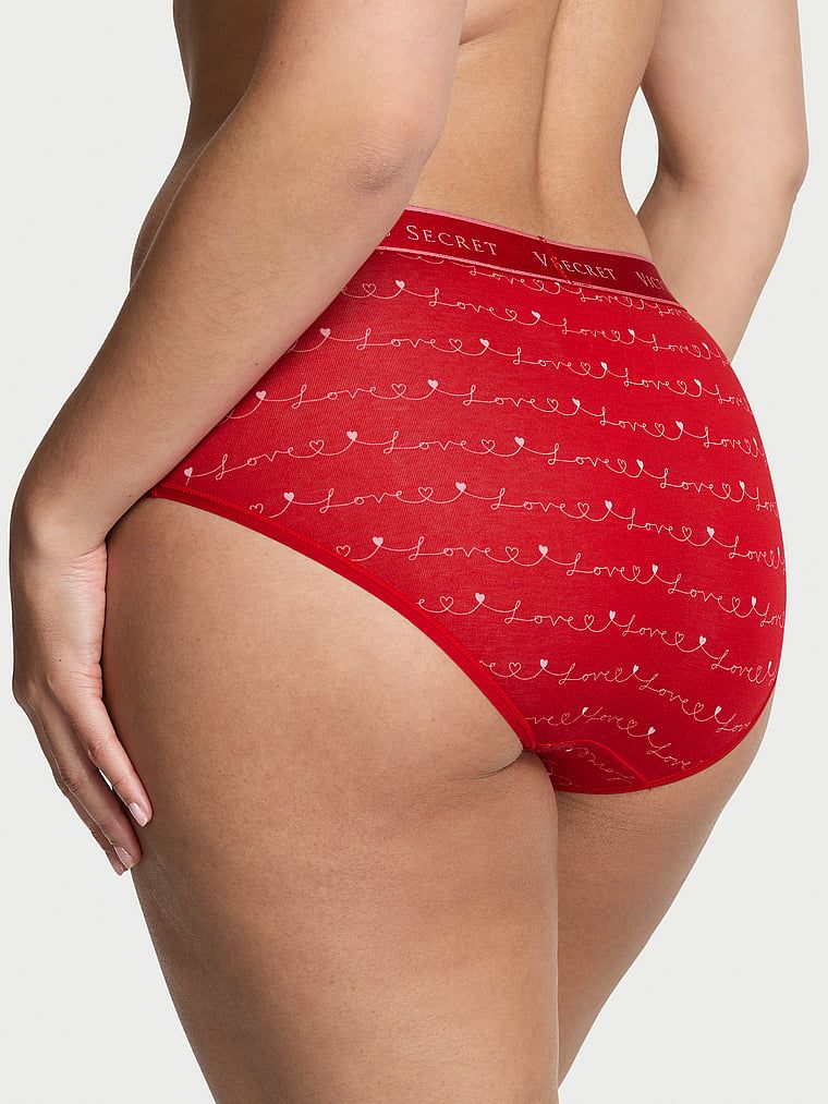 Majtki bawełniane z logo w talii Hiphugger. Produkt jest wzorzysty i pochodzi z kolekcji Cotton. 