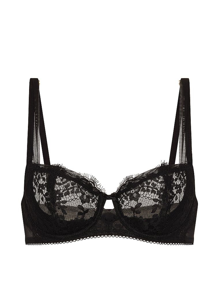 Biustonosz nieusztywniany balkonetka Wicked Mesh-Trim. Produkt ma kolor czarny i pochodzi z kolekcji Dream Angels. 