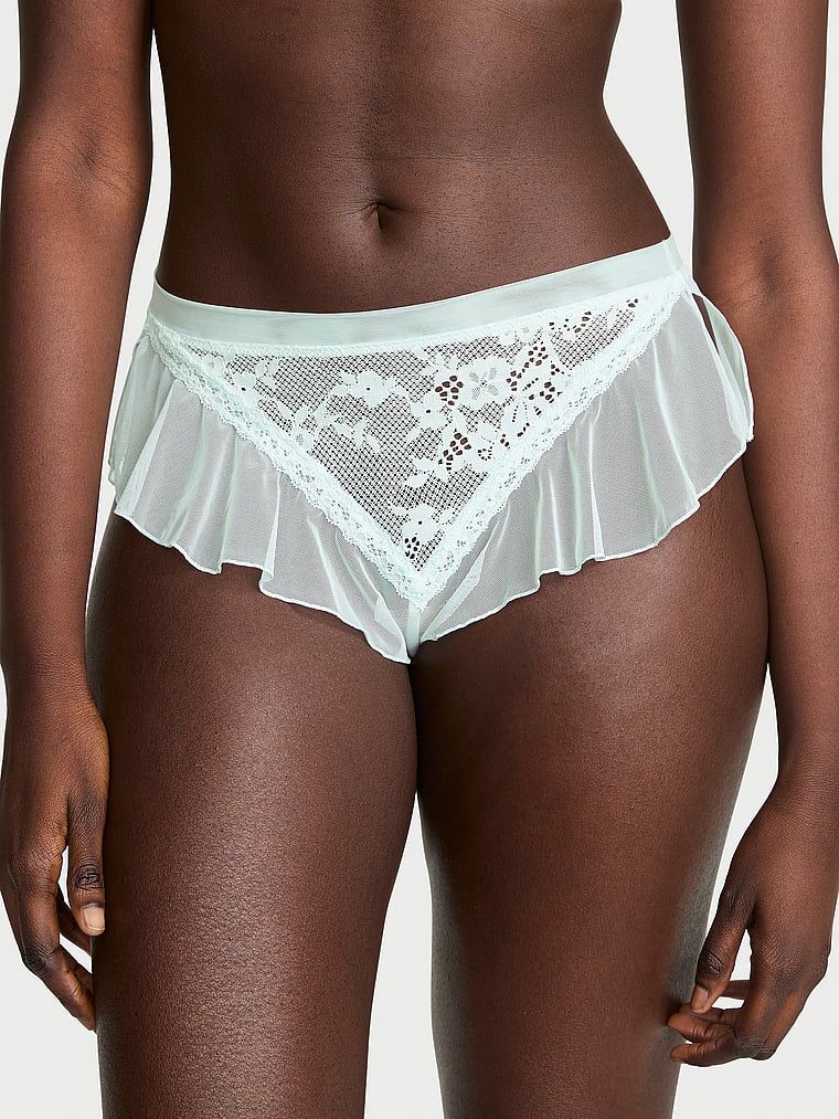 Dream Angels Majtki brazyliany z falbankami Lace Mesh
