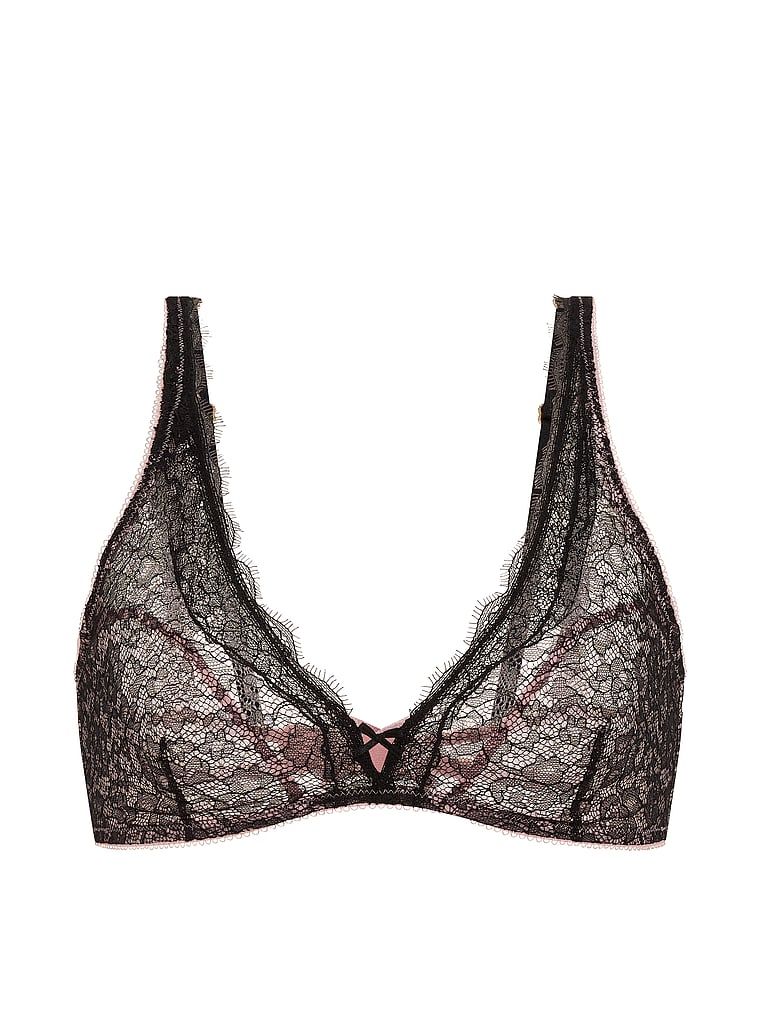 Biustonosz braletka koronkowy bez fiszbin Tease. Produkt ma kolor różowy i pochodzi z kolekcji Victoria's Secret. 