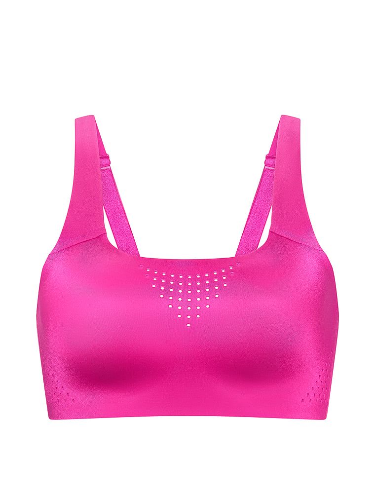 Biustonosz sportowy z maksymalnym podtrzymaniem VSX Featherweight Max GlossyTech. Produkt ma kolor różowy i pochodzi z kolekcji VSX. 