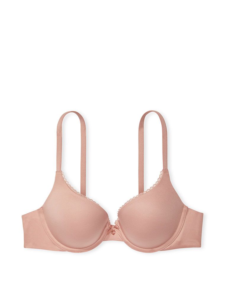 Na zdjęciu na białym tle widoczny jest biustonosz push-up Perfect Shape Smooth. Produkt ma kolor beżowy i pochodzi z kolekcji Body by Victoria.