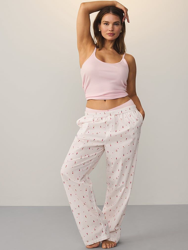 Top bawełniany do spania Mix & Match. Produkt ma kolor różowy i pochodzi z kolekcji Victoria's Secret. 