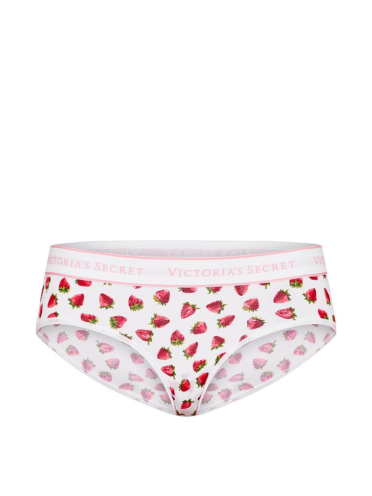 Majtki bawełniane z logo w talii Hiphugger. Produkt jest wzorzysty i pochodzi z kolekcji Cotton. 