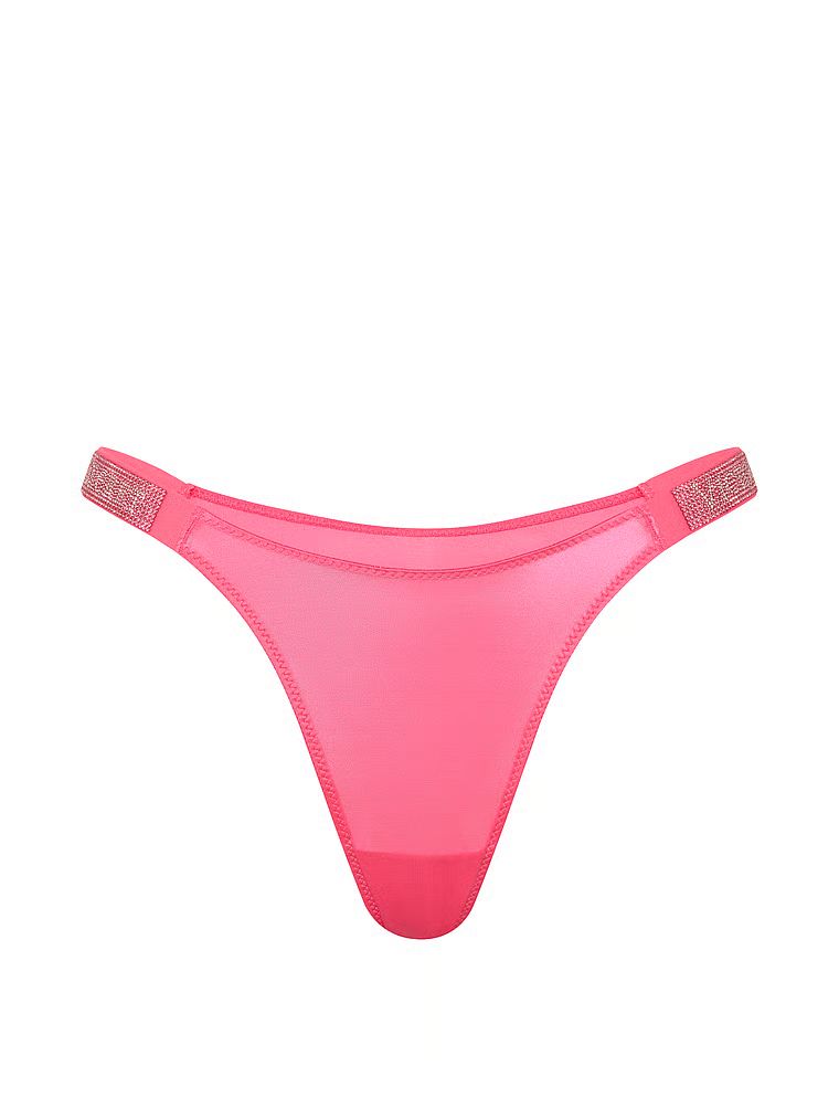 Majtki brazyliany z błyszczącymi paskami Shine Strap Brazilian. Produkt ma kolor różowy i pochodzi z kolekcji Very Sexy. 