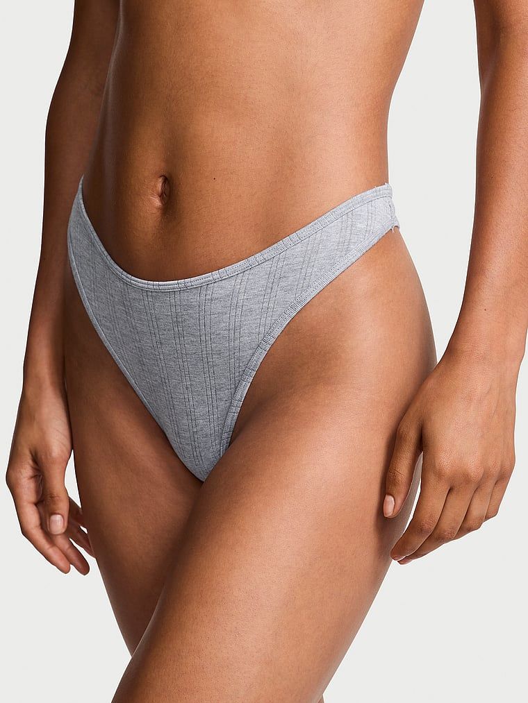 Victoria's Secret Stringi z modalu z wysoko wyciętymi nogawkami Ultra-Fine