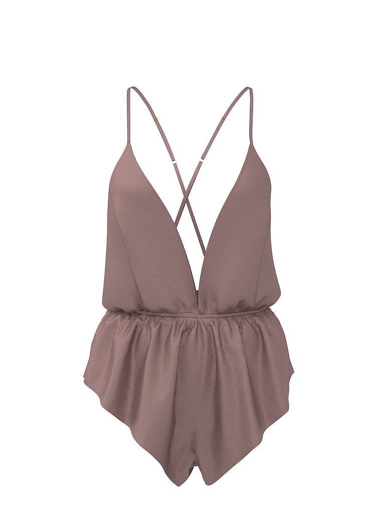 Victoria's Secret Kombinezon satynowy do spania Flutter Romper