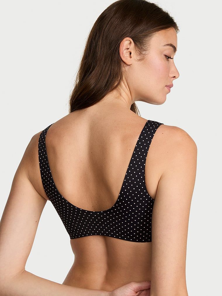 Biustonosz na co dzień i do spania SlumberBra. Produkt jest wzorzysty i pochodzi z kolekcji Body by Victoria. 