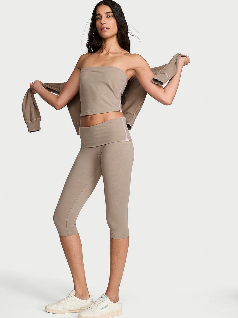 Angel Essentials Legginsy bawełniane rybaczki Capri