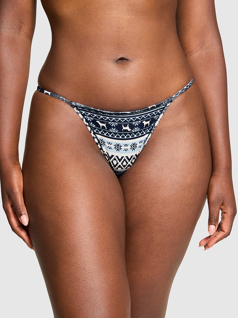 Majtki bikini ze sznurkiem z bawełny