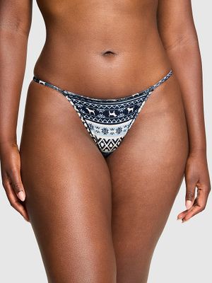 Majtki bikini ze sznurkiem z bawełny