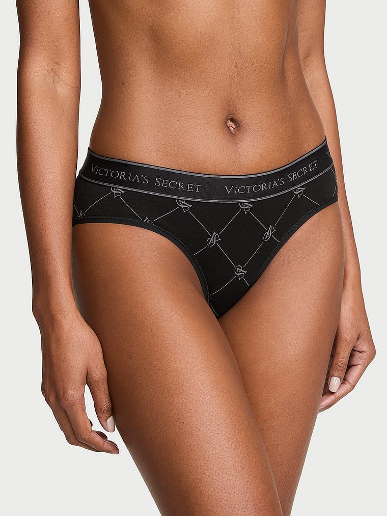 Cotton Majtki bawełniane z logo w talii Hiphugger