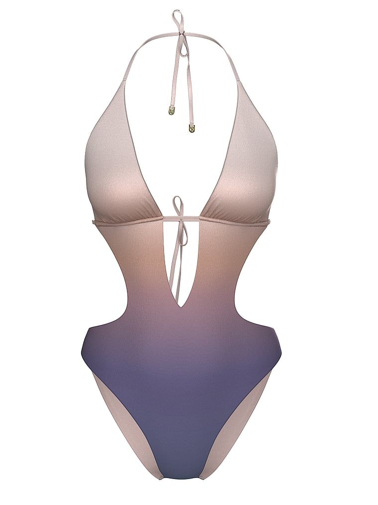 Strój kąpielowy jednoczęściowy Archives Sunset Ombre Monokini. Produkt jest wzorzysty i pochodzi z kolekcji Victoria's Secret Swim. 