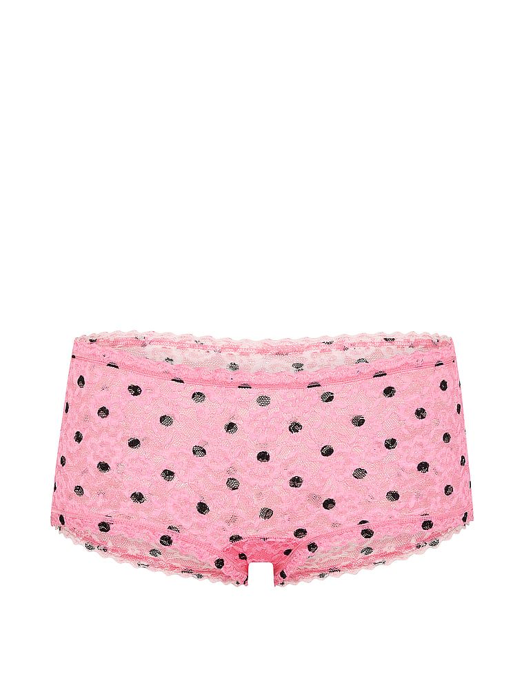 Majtki koronkowe szorty z niskim stanem Boyshort. Produkt ma kolor druk i pochodzi z kolekcji Lacie. 