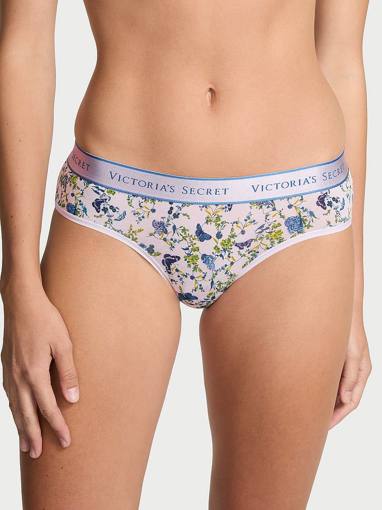 Majtki bawełniane z logo w talii Hiphugger. Produkt jest wzorzysty i pochodzi z kolekcji Cotton. 