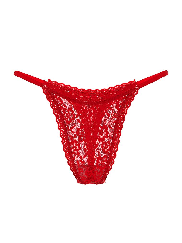 Stringi koronkowe Lace. Produkt ma kolor czerwony i pochodzi z kolekcji Lacie. 