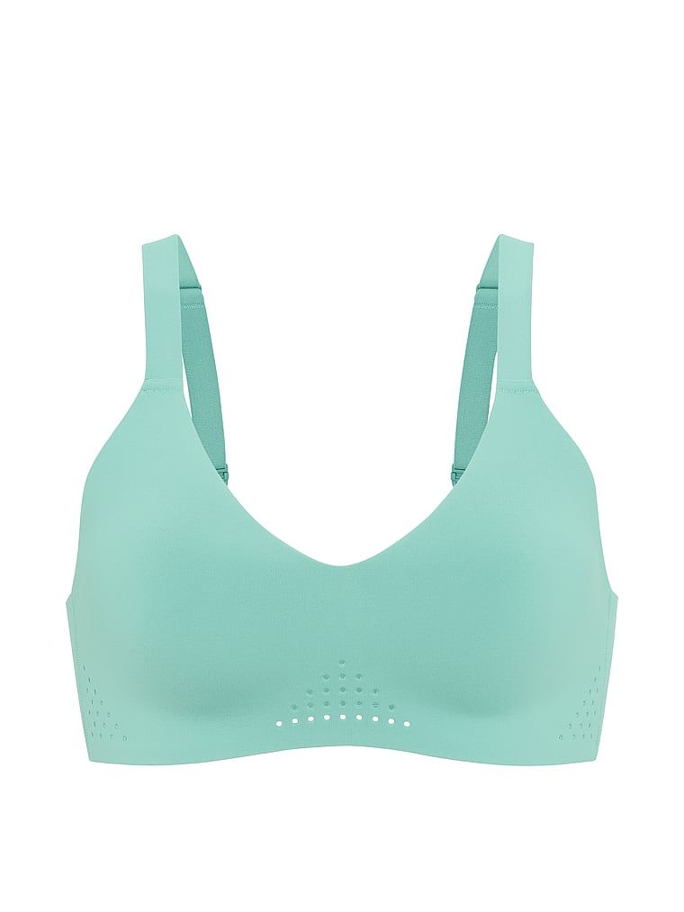 Biustonosz sportowy z dekoltem V VSX Featherweight. Produkt ma kolor niebieski i pochodzi z kolekcji VSX. 