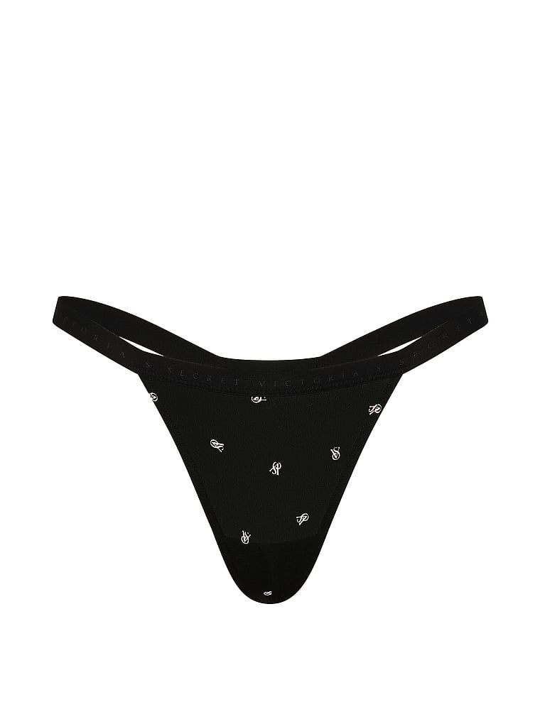 Stringi bawełniane Stretch Cotton. Produkt ma kolor wzorzysty i pochodzi z kolekcji Victoria's Secret. 