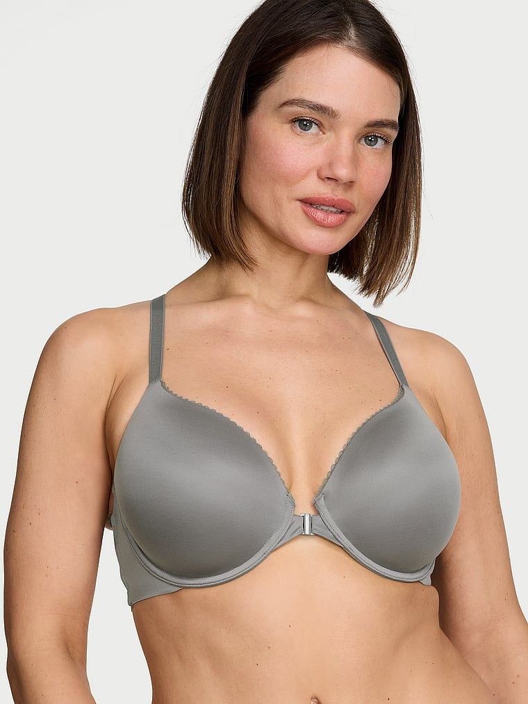 Body by Victoria Biustonosz lekko uszytywniany zapinany z przodu z mocno zabudowanymi miseczkami Racerback