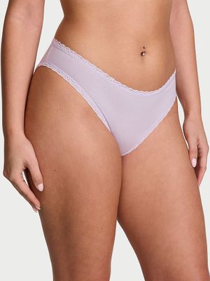Lace Trim Majtki bawełniane z koronką Lace-Trim Bikini