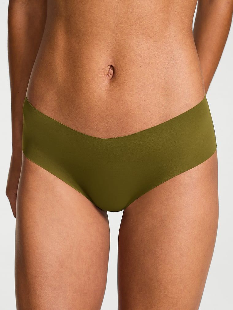 Majtki bezszwowe z paseczkami z tyłu No-Show Strappy Cheeky. Produkt ma kolor zielony i pochodzi z kolekcji No-Show. 