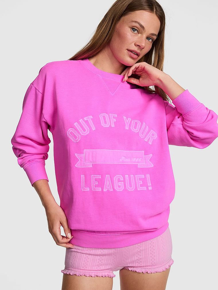 Oversize’owa bluza z okrągłym dekoltem Campus Fleece