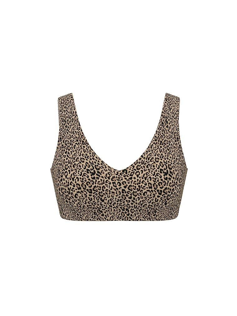 Biustonosz na co dzień i do spania SlumberBra. Produkt ma wzór zwierzęcy i pochodzi z kolekcji Body by Victoria. 