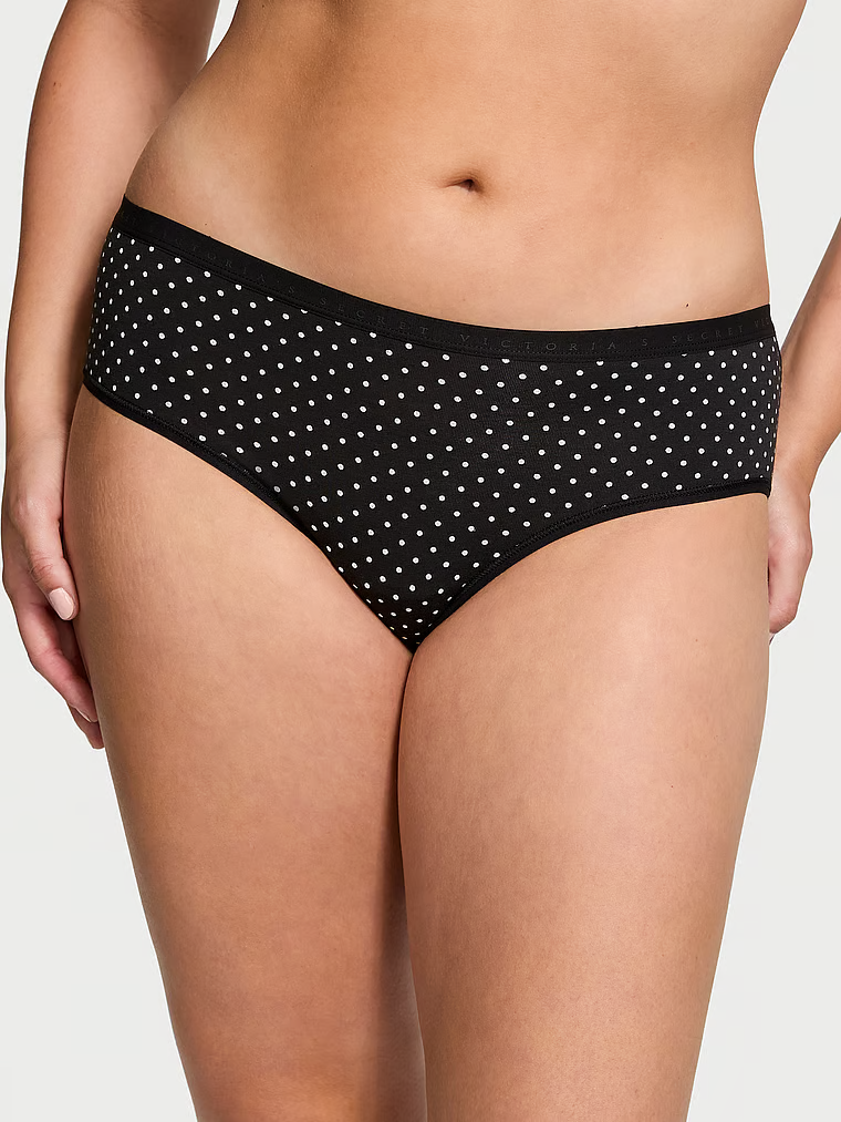 Majtki bawełniane Stretch Cotton Hiphugger. Produkt jest wzorzysty i pochodzi z kolekcji Victoria's Secret. 