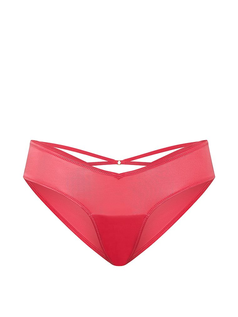 Majtki z paseczkami z tyłu i wysoko wyciętymi nogawkami Strappy-Back Cheeky. Produkt ma kolor czerwony i pochodzi z kolekcji Very Sexy. 
