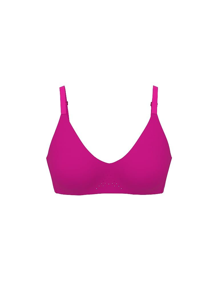 Biustonosz sportowy z dekoltem V VSX Featherweight. Produkt ma kolor purpurowy i pochodzi z kolekcji VSX. 